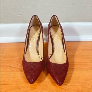 Jessica Simpson Purple Faux Snake Skin heel